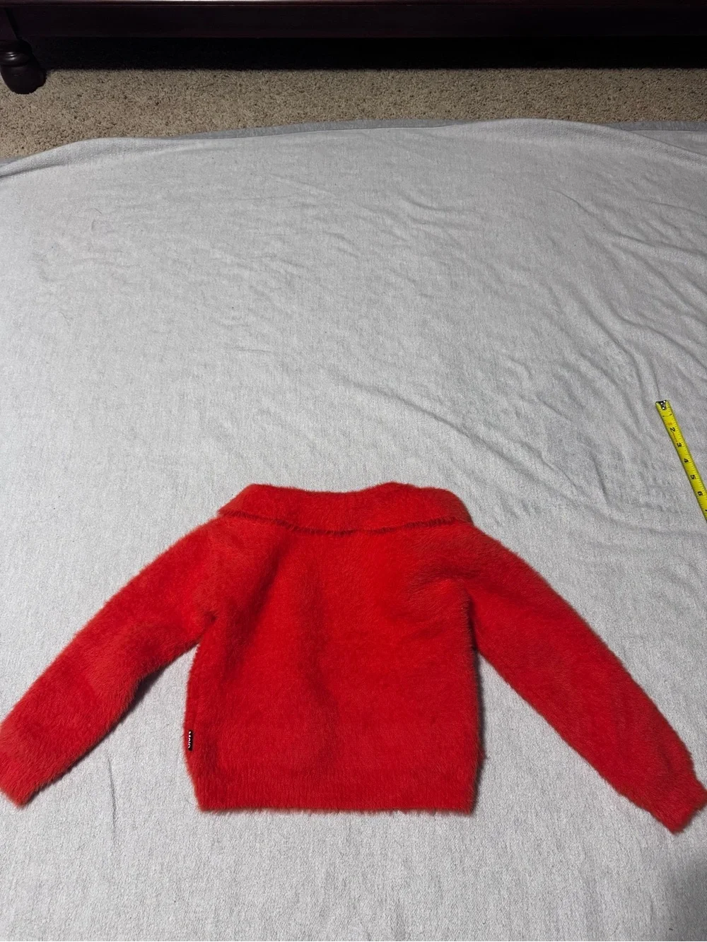 Molo Bright Orange Fuzzy Childs Cardigan